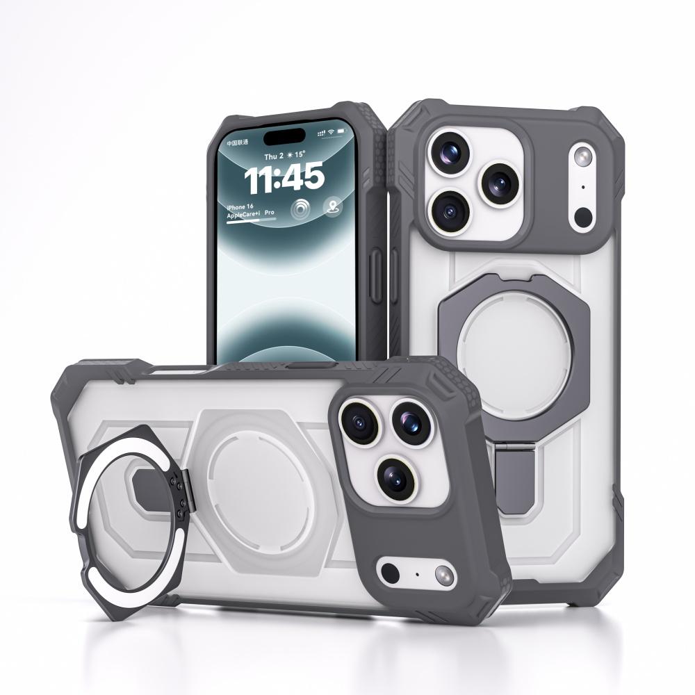 Heavy Military Armor Shockproof Case For iPhone 17 Pro Max 17 Air 17 Pro Magsafe Magnetic Ring Stand Holder Hard Cover