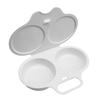 Kitchen Microwave Oven Round Shape Egg Steamer Cooking Mold Egg Poacher 2Cavity Nonstick Poached Egg Maker with Lid Kitchen Tool
