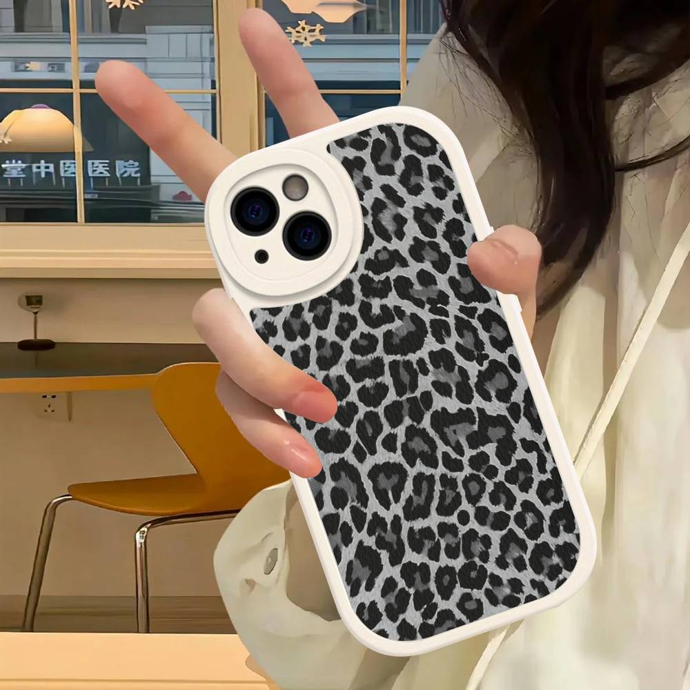 Leopard Cheetah Print Phone Case For IPhone 16 15 14 13 12 11 Pro Max Plus Mini Leather Cover