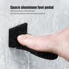 Fußstütze Wandmontage Raumaluminium Rutschfestes Fußpedal für Flur Eingangsbereich Badezimmer(Silber )