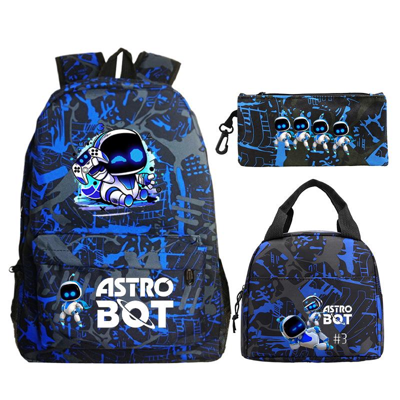 Neues Astro Bot Spiel Merchandise Druck Grund- und Sekundarschule Schultasche Außenhandel Freizeit Kinder Federmäppchen Lunchtasche