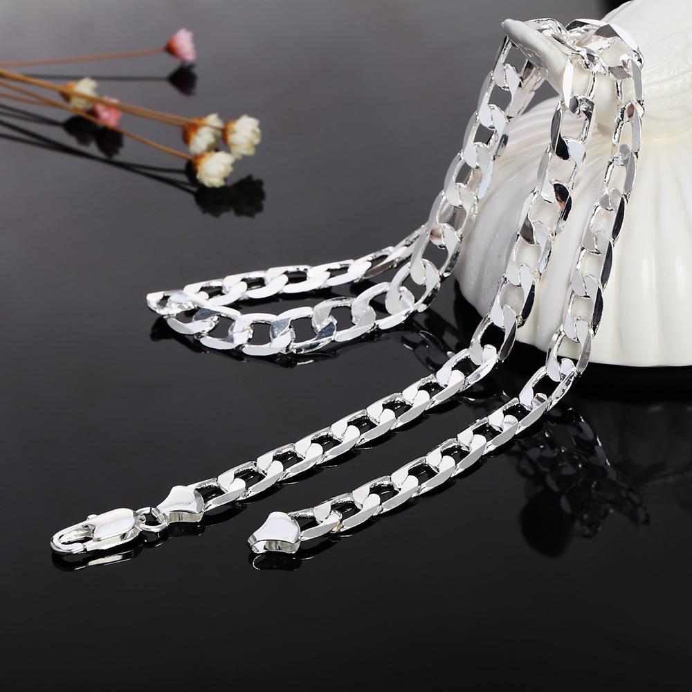 925 Sterling Silver 6mm Necklace 16 Inch -30 Inch Fashionable And Charming Jewelry