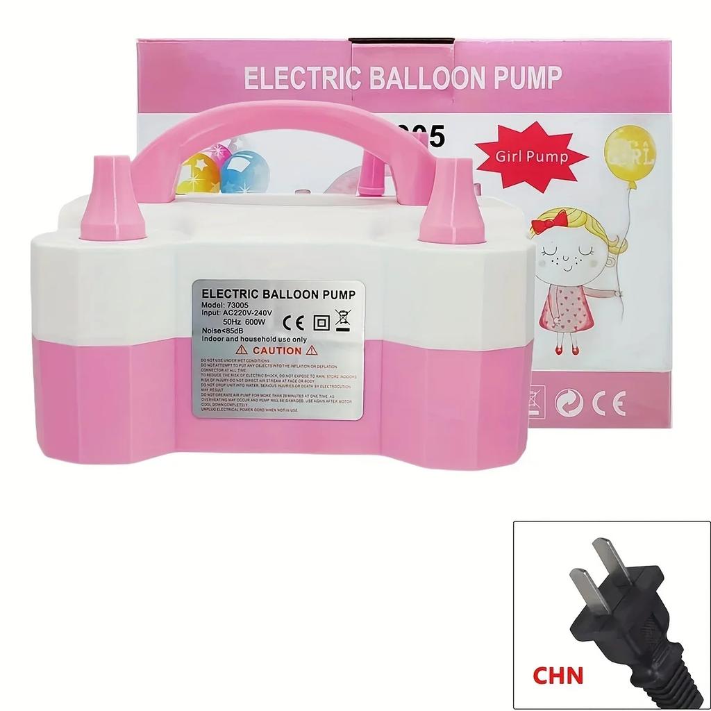 1pc - Electric balloon pump, balloon blowing machine, inflation pump, double hole automatic inflation machine, balloon filling
