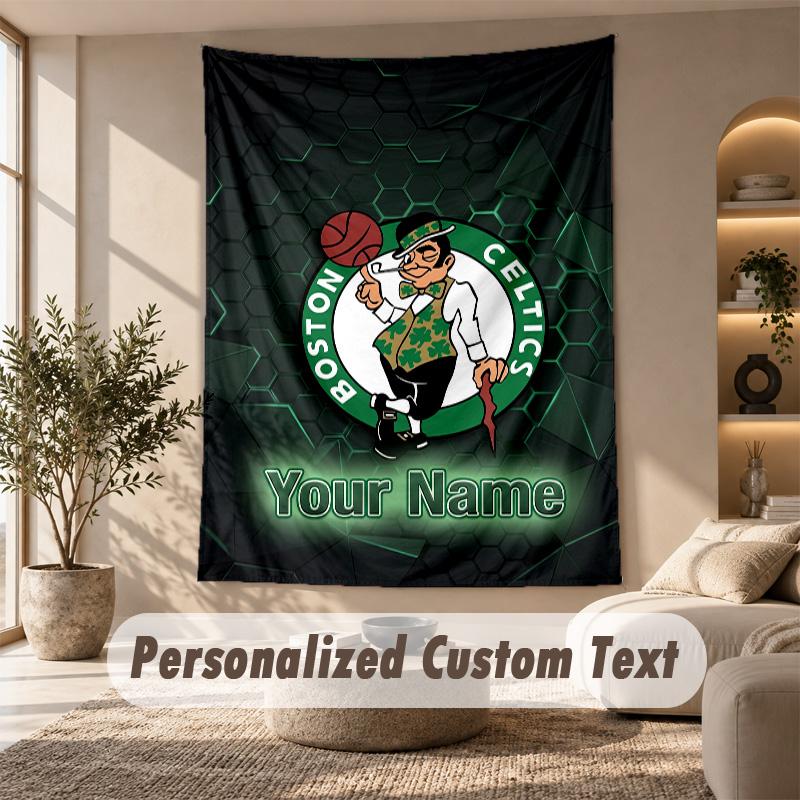 Tapestry Custom Name Text, Wall Hanging Tapestry Home Room DecorCeltic FC