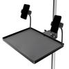 MicroTray Microphone Stand Adjustable Microphone Stand with Cell Phone Stand Stand Tray for Live Karaoke Sheet and Podcast Recording 2 Cell Phone