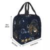 Moon Galaxy Pattern Insulated Lunch Bag for Women Children Portable Food Boxes Thermal Lunch Box Tote