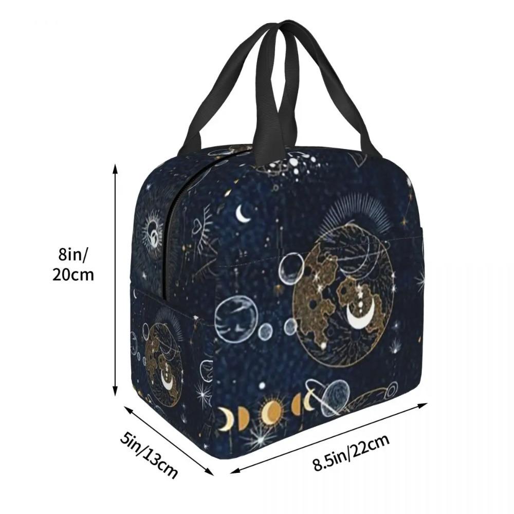 Moon Galaxy Pattern Insulated Lunch Bag for Women Children Portable Food Boxes Thermal Lunch Box Tote