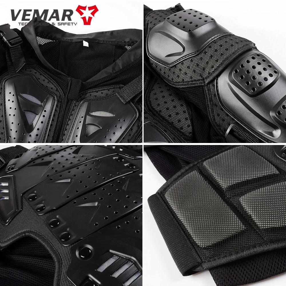 VEMAR Chaqueta Protectora de Armadura para Motocicleta Soporte Corporal Brace ATV MTB Motocross Equipo de Protección Protector Pecho Espalda del Conductor Protección