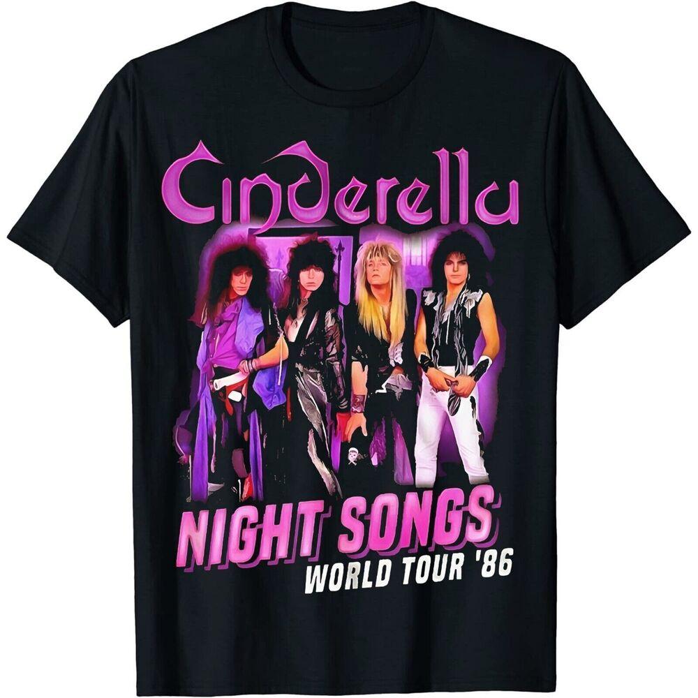 Cinderella Band Těžká Bavlna Černá Plná Velikost Pánské Dámské Tričko DI080 Unisex Tričko