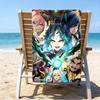 Proof Beach Towel with a Genshin Impact Characters Pattern - Soft,absorbent,quick-drying,machine Washable - Perfect for Swimming,camping,bathing