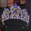 RS217  Silver and Gold Plated Elegant Crystal Wedding Hair Accessories Bride Pageant Tiaras Crowns for Queens