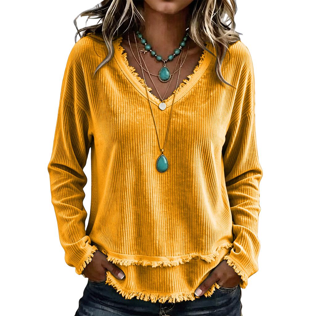 Women's Fashion Long Sleeve Casual Top - Trendy Elegant Everyday for Women