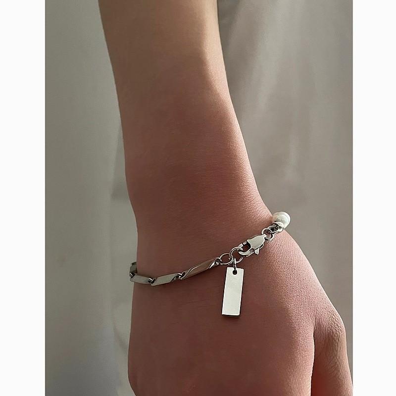 Minimalist Geometric Stainless Steel Bead Bracelet For Men Women Summer