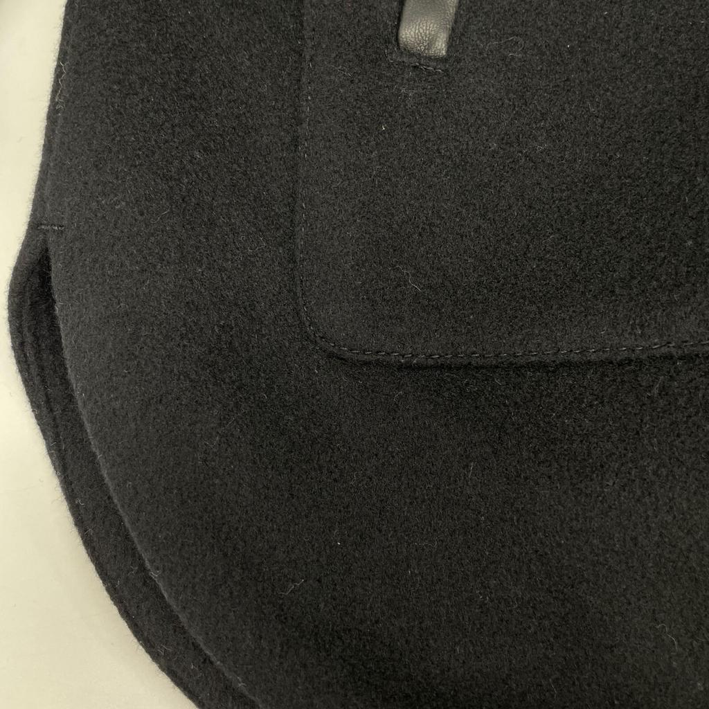 DRESSTERIOR Black wool blouson jacket with leather piping Jacket 36 blackUsed