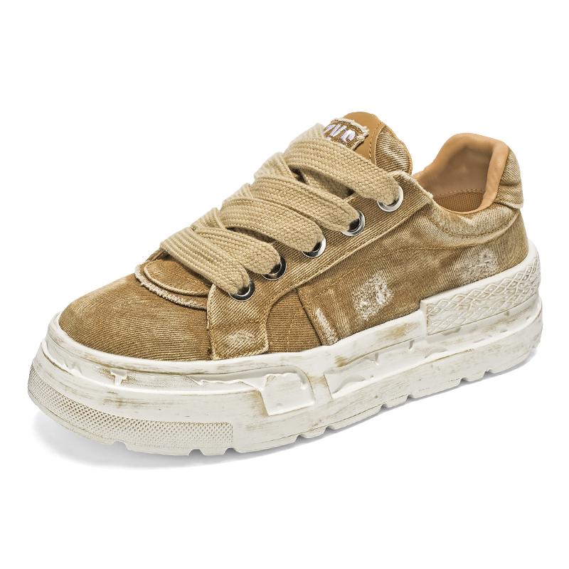 Retro Denim Canvas Shoes Men Sneakers Harajuku Designer Board Shoes Men Lace Up Platform Casual Sneakers Man zapatillas de lona