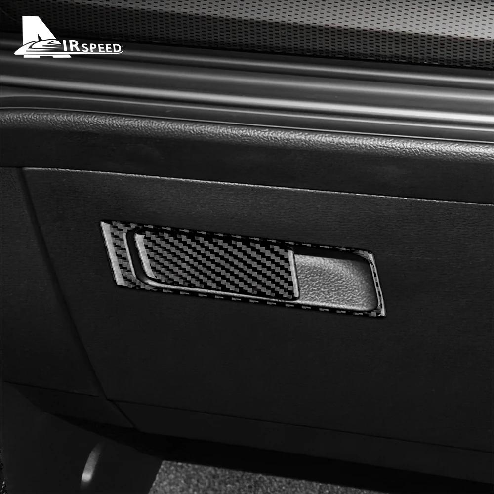 Real Soft Carbon Fiber Sticker For Volkswagen VW Golf 8 MK8 2020 2021 2022 2023 Co-Pilot Handle Frame Interior Trim Accessories