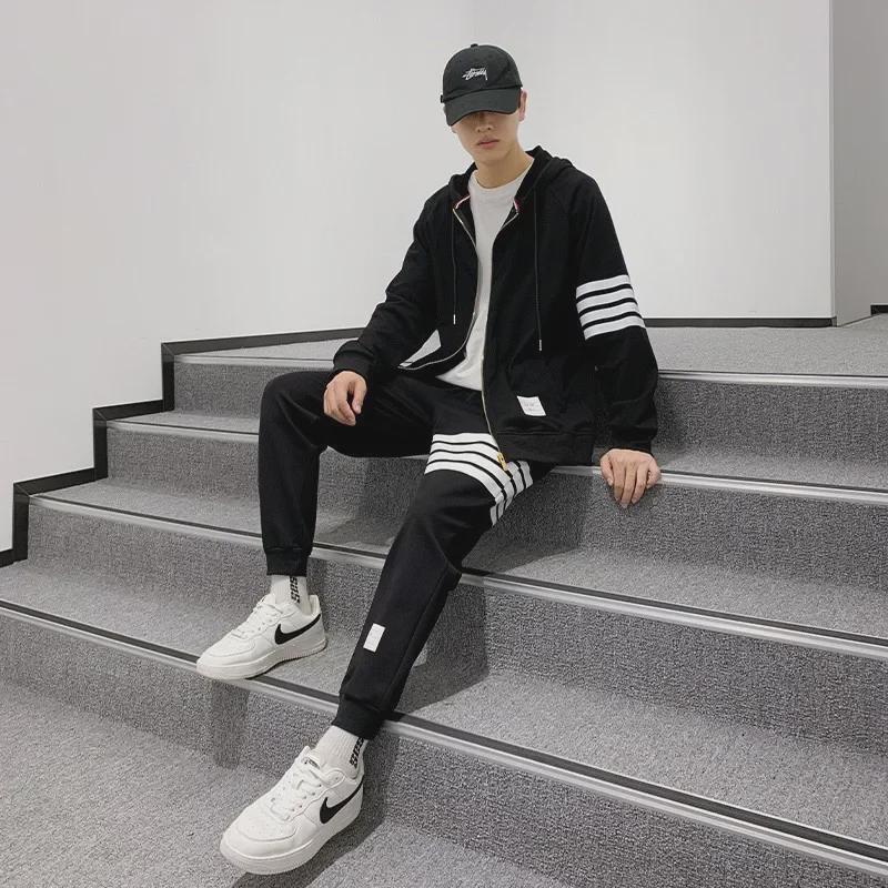 Trendy Hooded Jacket & Sweater Suit for Young Couples – Casual & Loose Fit