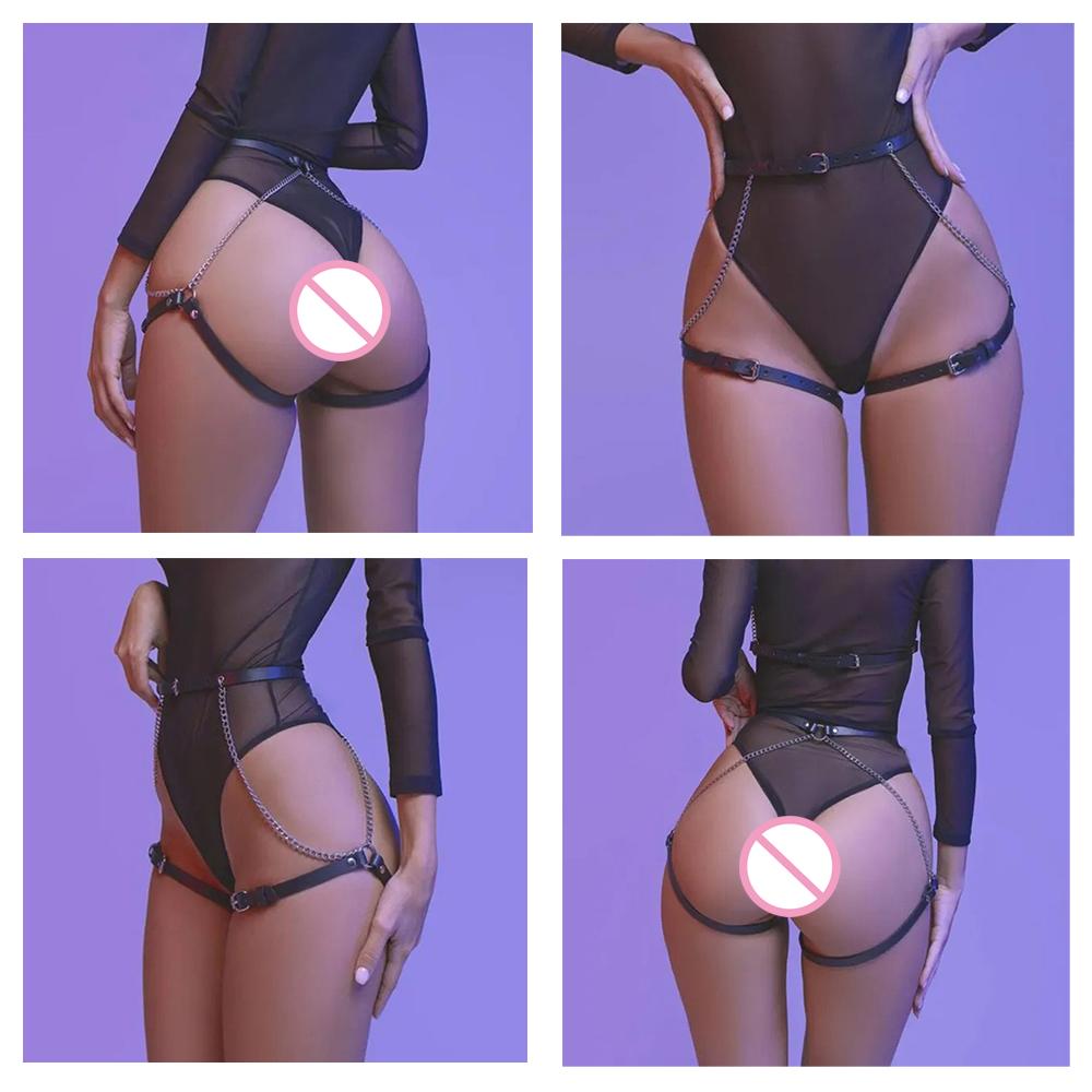 Bondage Harness Woman Garter Belt Goth Underwear Leg Harness Belts  Sensual Lingerie Body Suspenders Waist Strap Club Party