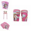 Magical Unicorn Kids Birthday Party Supplies Featuring Colorful Plates Cups And Banners