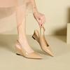 Slope Heel High Heels Women's Empty Wedge Sandals 2026 Summer New French Temperament Pointed Women's Shoes