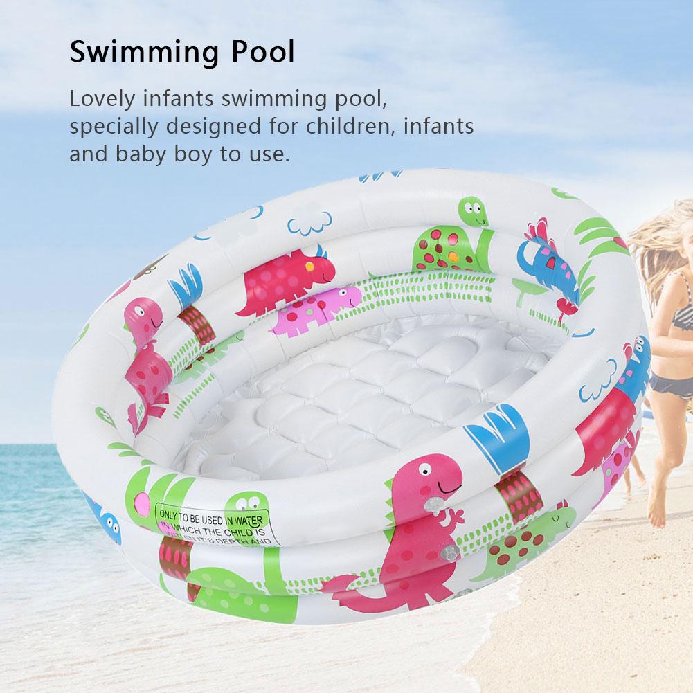 Cartoon Dinosaur Pattern Round PVC Inflatable Swimming Pool Bathtub for Children Kid