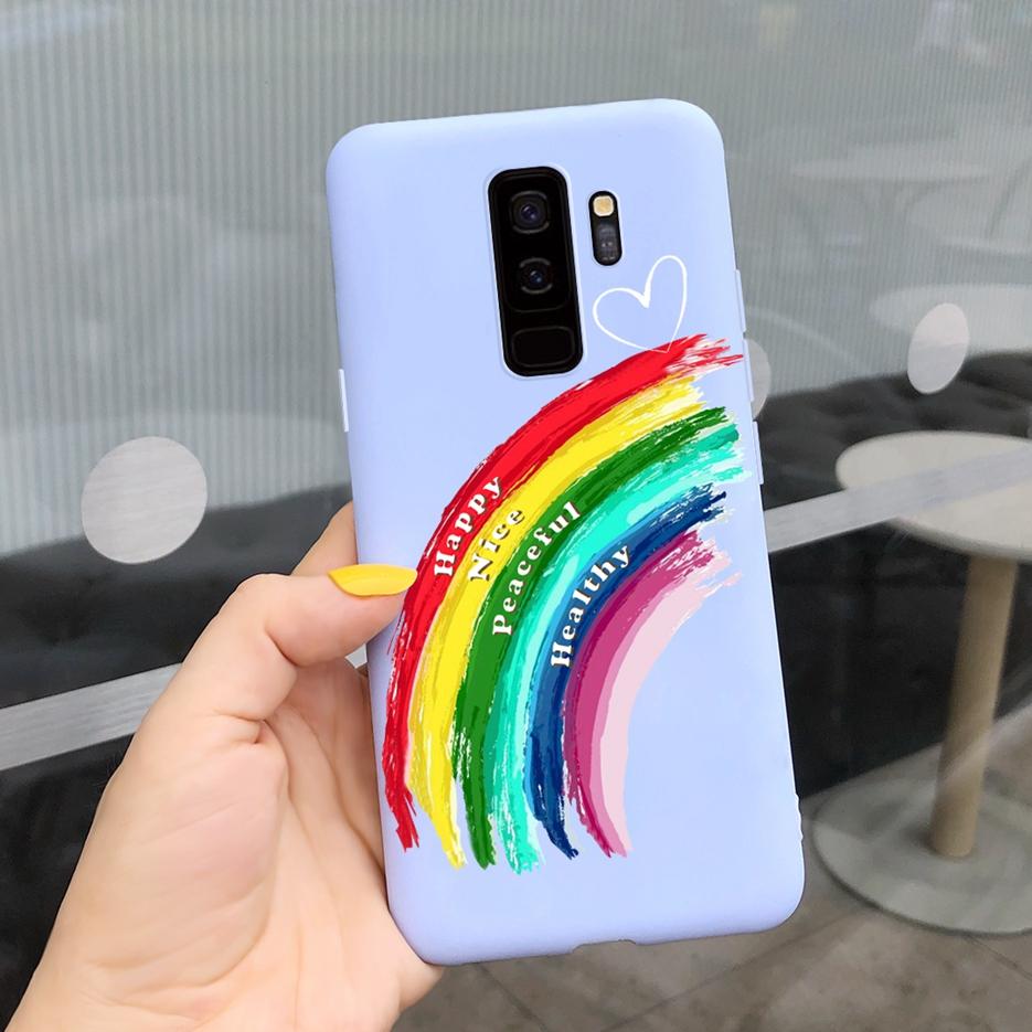 For Samsung Galaxy S9 Plus Case S9+ G965F Cute Candy Painted Fundas Matte Cover For Samsung S9 S9+ S 9 Plus Phone Case Soft Bags