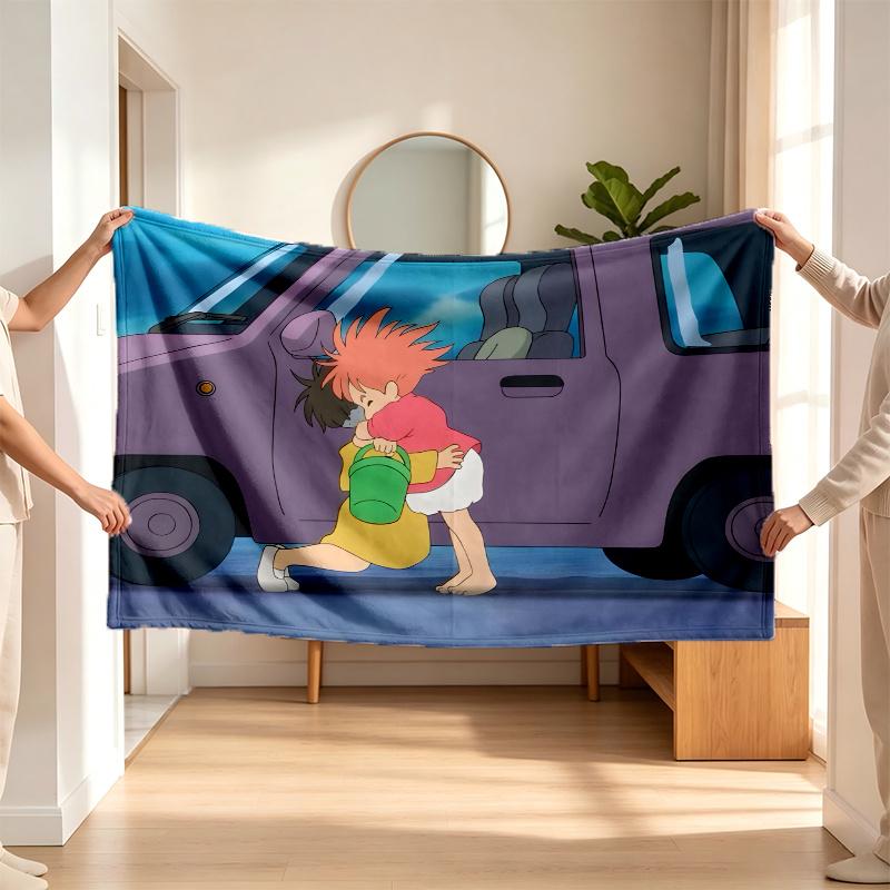Ponyo (32) Flaneldecke ein weicher Akzent für Schlafzimmer und Wohnzimmer und ein gemütliches Zuhause-Geschenk