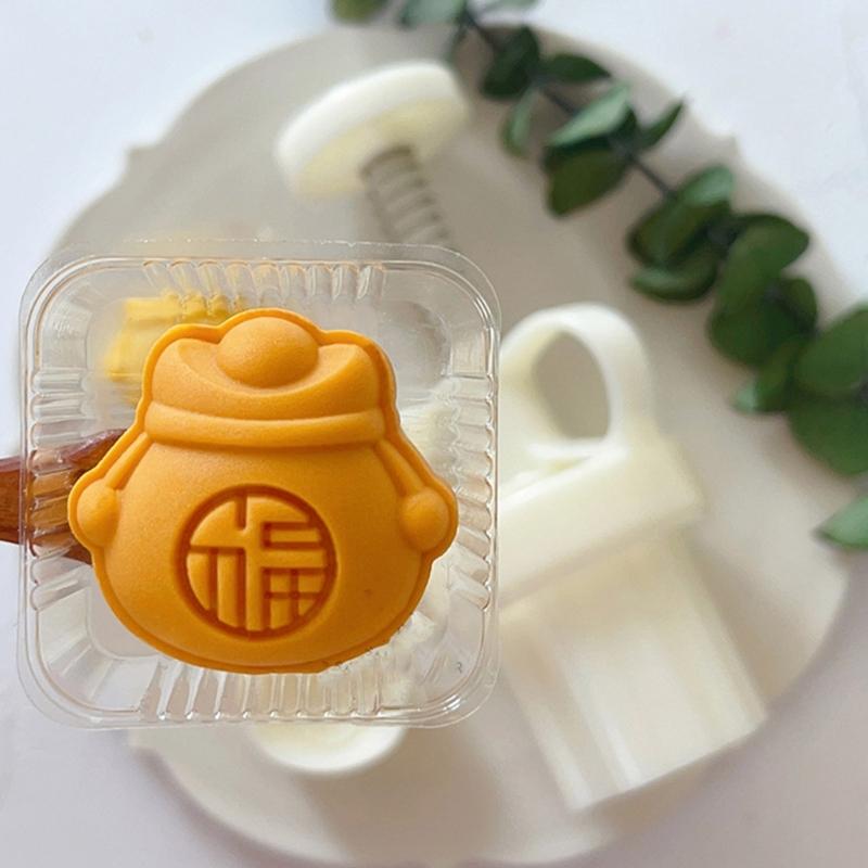 Mini Purse Shape Mooncake Press Mold Cookie Stamps Chinese MidAutumn Moon Cake Makers Decoration Tool for DIY Cookie