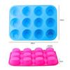 12 Loch Antihaft Kuchen Pudding Form Backwerkzeug Mini Muffin Silikon Runde Form DIY Cupcake Keks Fudge Backform