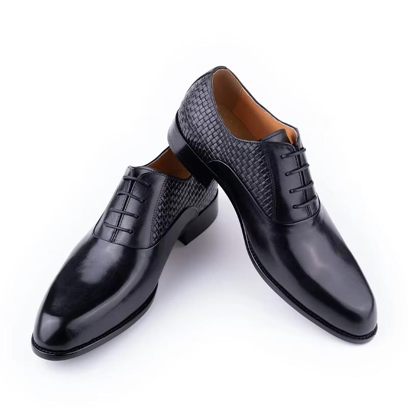 Fashion Hotselling Men's Leather Shoe Premium Quaity Handmade Oxfords Dress Office Shoe Lace-Up Oxfords New-In Black Coffee Wedding Shoe