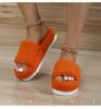 2025 Fall/Winter New Thick Sole Flat Wool Slippers Large Size Home Solid Color Fashion and Comfortable Wool Slippers in stock