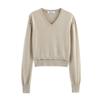 Autumn Women's Fashion Versatile Button-Decor Detachable Knit Pullover Sweater