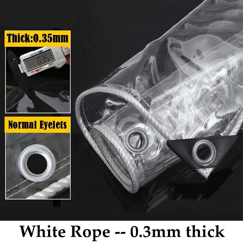 0.35/0.55MM Thickness Transparent PVC Tarpaulin Rainproof Cloth Balcony Windows Awning Tarp Pet House Waterproof Cover Tarpaulin
