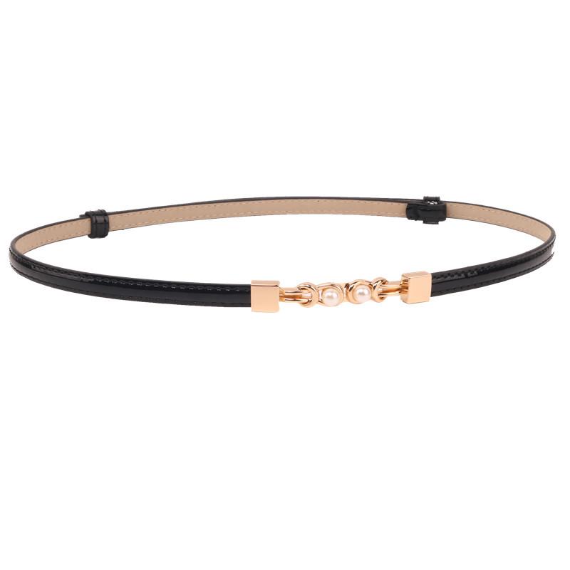 Neuer Perlen Doppel Schnallen Verstellbarer Damen Ledergürtel - Vielseitiges Dekoratives Accessoire für Kleider und Pullover