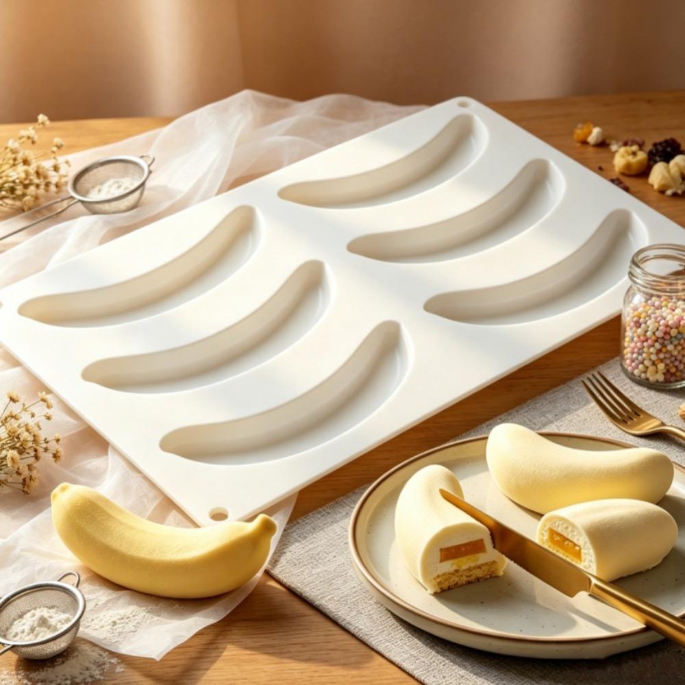 Food Grade Silicone Banana Mousse Cake Mold Banana Shaped Baking Mold  Chocolate Pudding