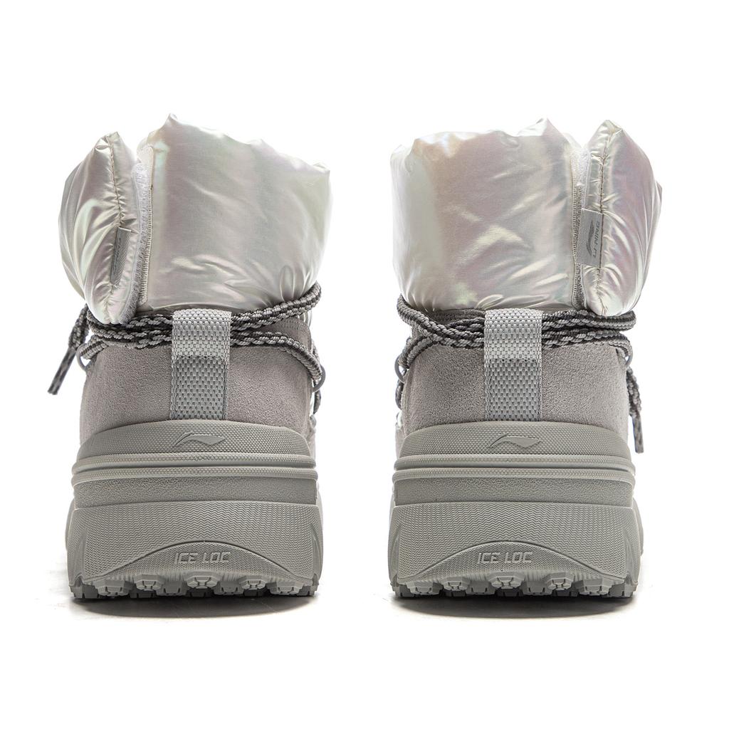 Li Ning Honey Boot Fleece Warm Waterproof Soft Thick Sole Height Increasing Shock Absorption Wear Resistant High Top Casual Shoes AGCV388-4