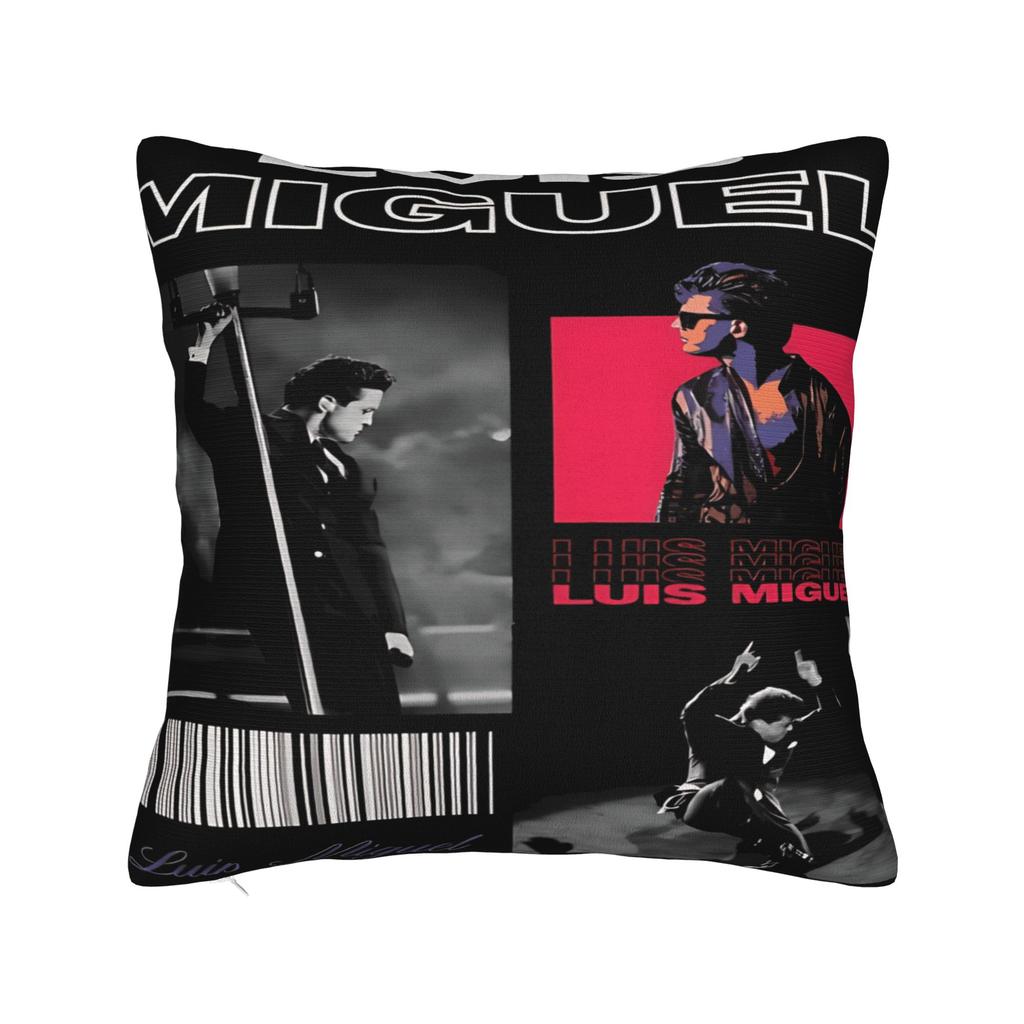 Singer L-Luis M-Miguel Pillow Cover  Retro Trendy Pillow Case For Sofa Couch Bed Living Room Soft Pillowcases Birthday Present