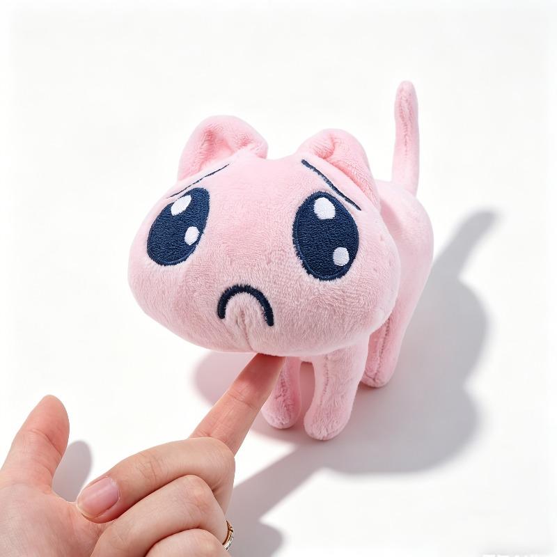 MINISO Soft Big Eyes Plush Animal Cat Plush Toy, Fluffy Kawaii Kitten Plush Animal Doll