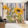 Semi 2pcs Transparent Decor Curtain Green Eucalyptus Leaves Green Plants Spring Polyester Fibers Rod Pocket Curtain For BedroomR Decor
