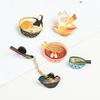 Tonkotsu Ramen Stylish Chain Brooch Geometric Design Durable Alloy Material For Enthusiasts Fashion