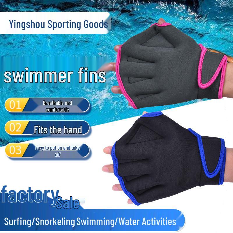 Unisex Sommer Halbfinger Schwimm Paddles & Handschuhe für Wassersport