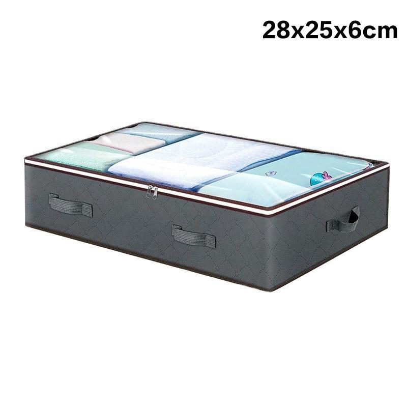 Non-Woven Underbed Quilt Storage Bag Organizer Wardrobe Clothes Dust Moisture-Proof Finishing Bag Foldable Storage Box 100X50X18