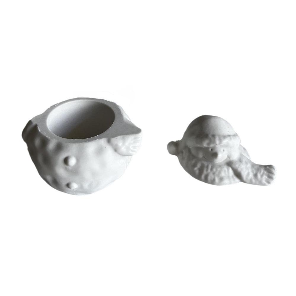 Snowman Storage Tank Silicone Mold Christmas Series Candle Cup Storage Box Gypsum Glue Mould