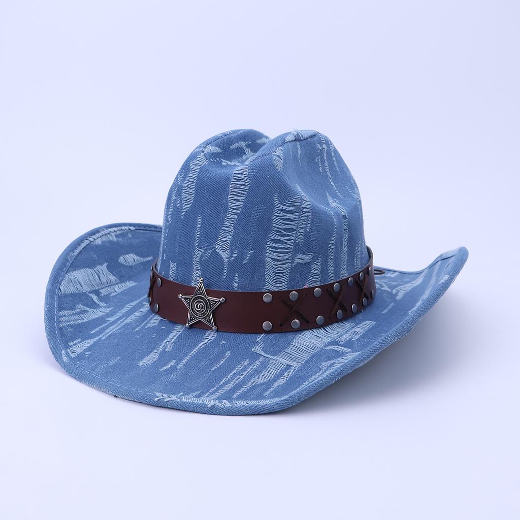 American Retro Western Cowboy Hat Big Brim Ethnic Style Jazz Hat Outdoor Hat Children'S Autumn And Winter Versatile Top Hat