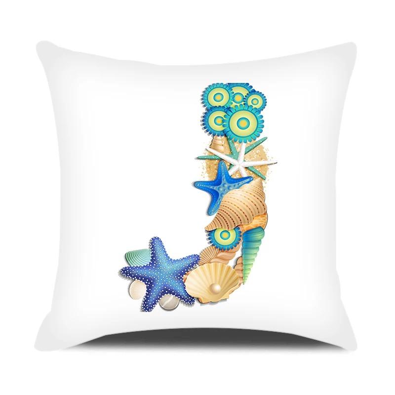 Față de pernă cu scrisori în stil oceanic, birou, sufragerie, ornamente pentru mașini, față de pernă