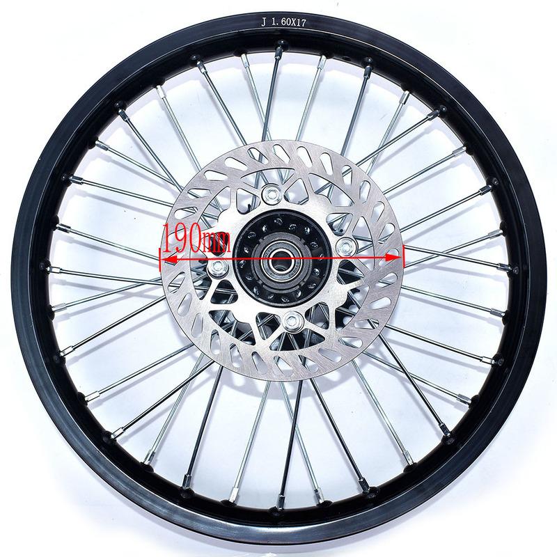 Rear Rims Aluminum Alloy Circle Of 17" Wheel 1.60 X 17" Inch with Disc Brake Sprocket for KLX CRF Kayo Apollo BSE Dirt Pit Bike