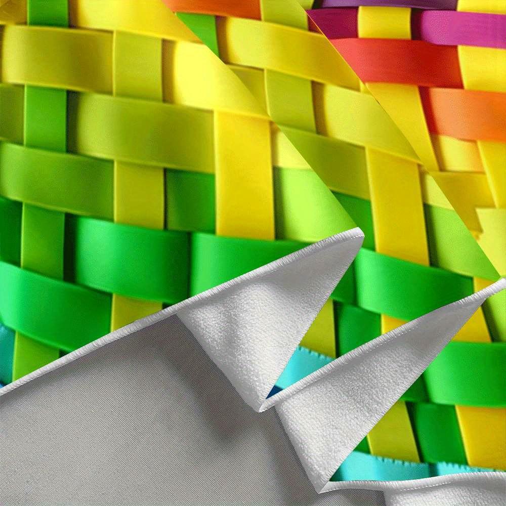 Colorful Plaid Microfiber Beach Towel, Quick-Dry Strong Wrap Design for Beach and Pool Use
