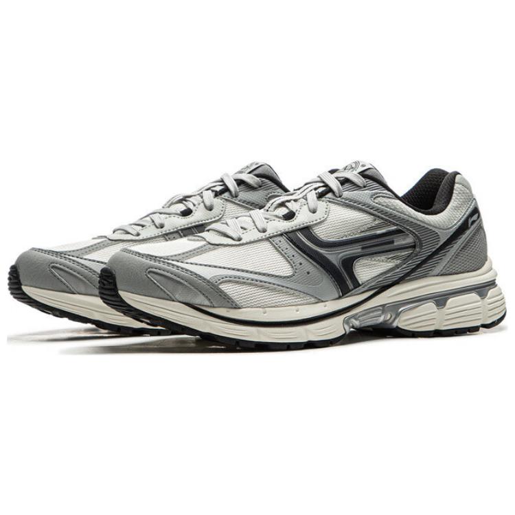 New LiNing Pentium P1000 Cushioning Anti Slip And Wear Resistant Low Top Running Shoes Men's Gray White ARSV039-2