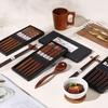 YFJY Japanische Kirschholz Rutschfeste Essstäbchen in Geschenkbox