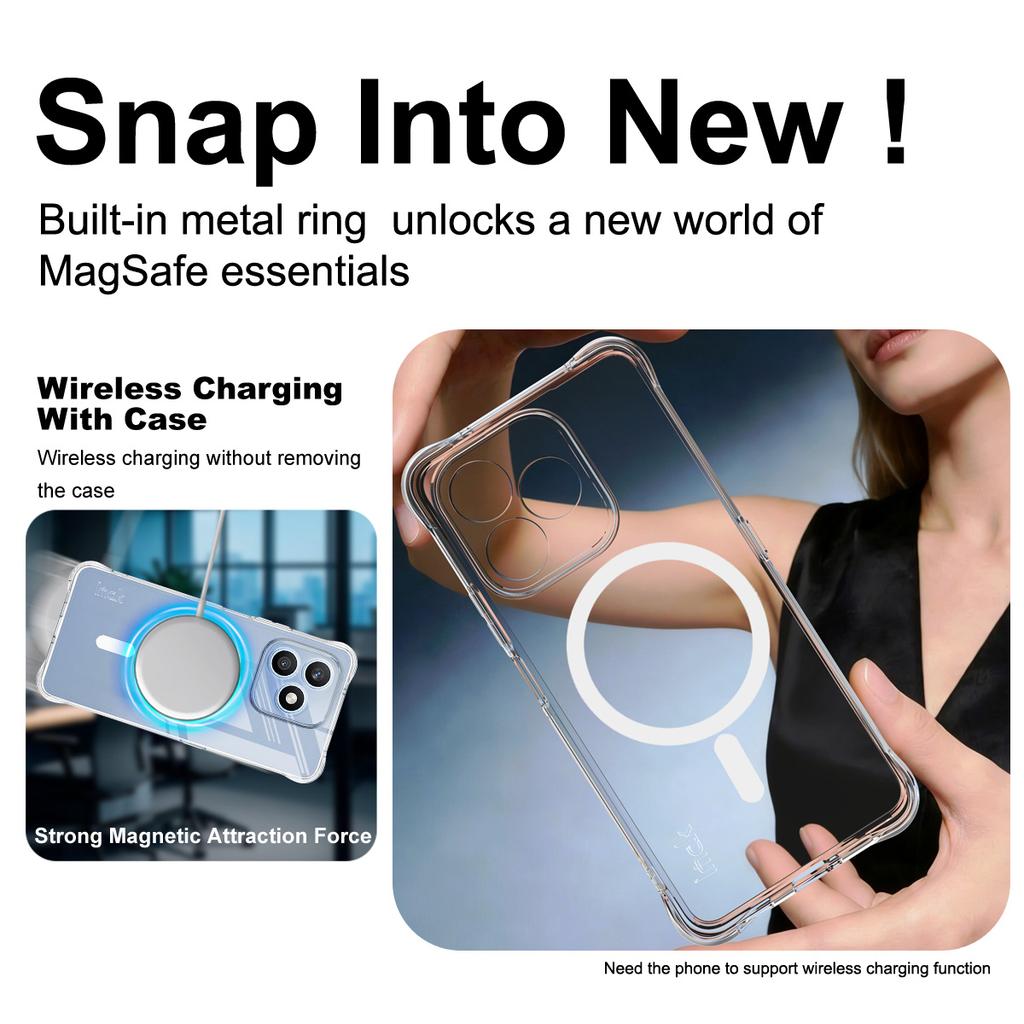 For Honor X8d 4G Phone Case IMAK Shock-resistant Soft Magnetic Case